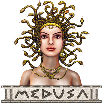 From this picture I'd like to keep the lower MEDUSA writing in the same